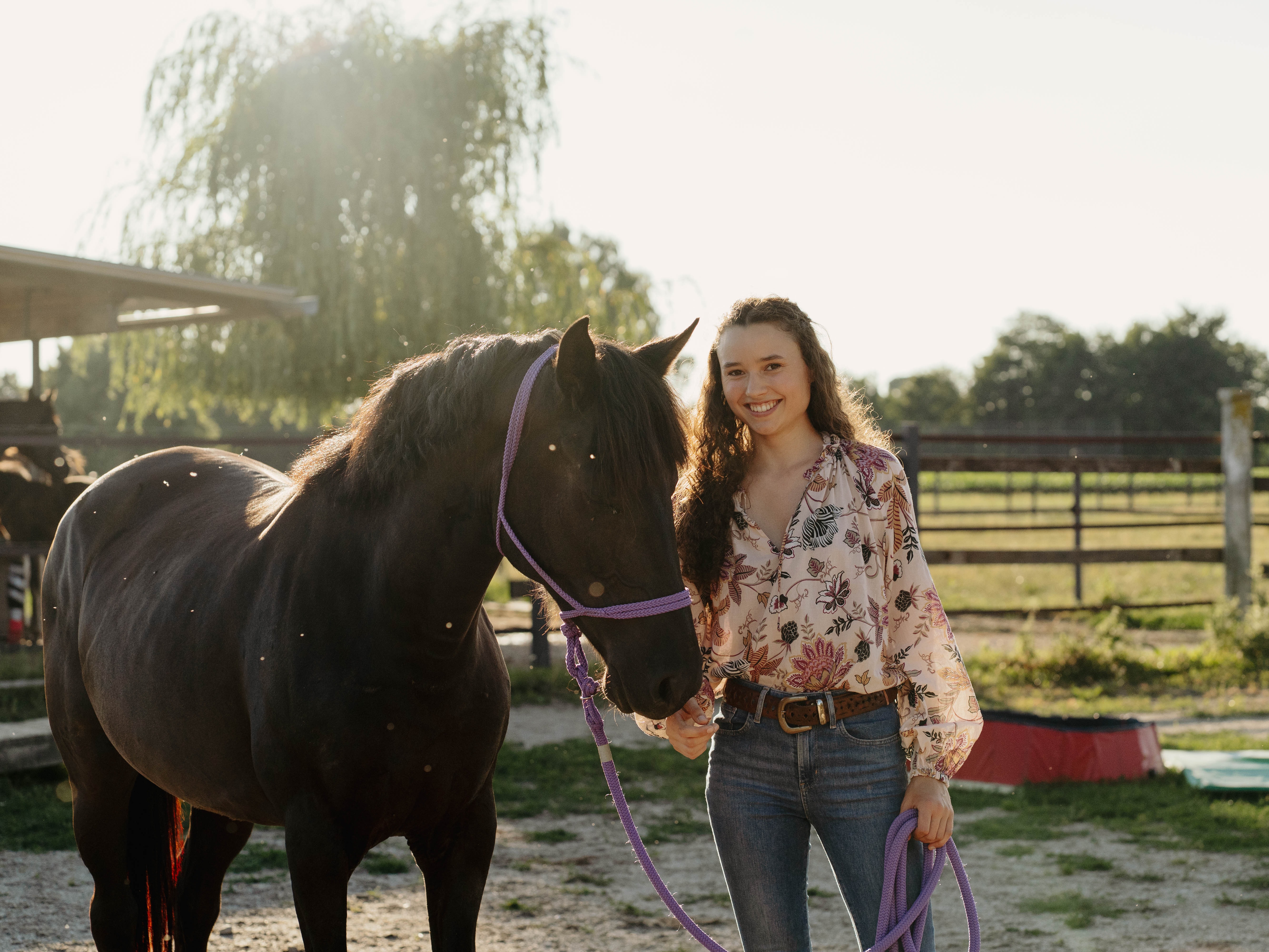 Sabrina Schubert mit Pferd